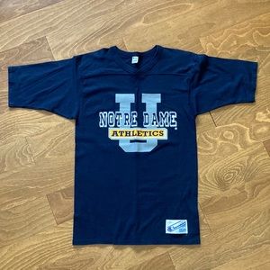 Vintage 80s Notre Dame Athletics Champion Jersey Shirt Size L